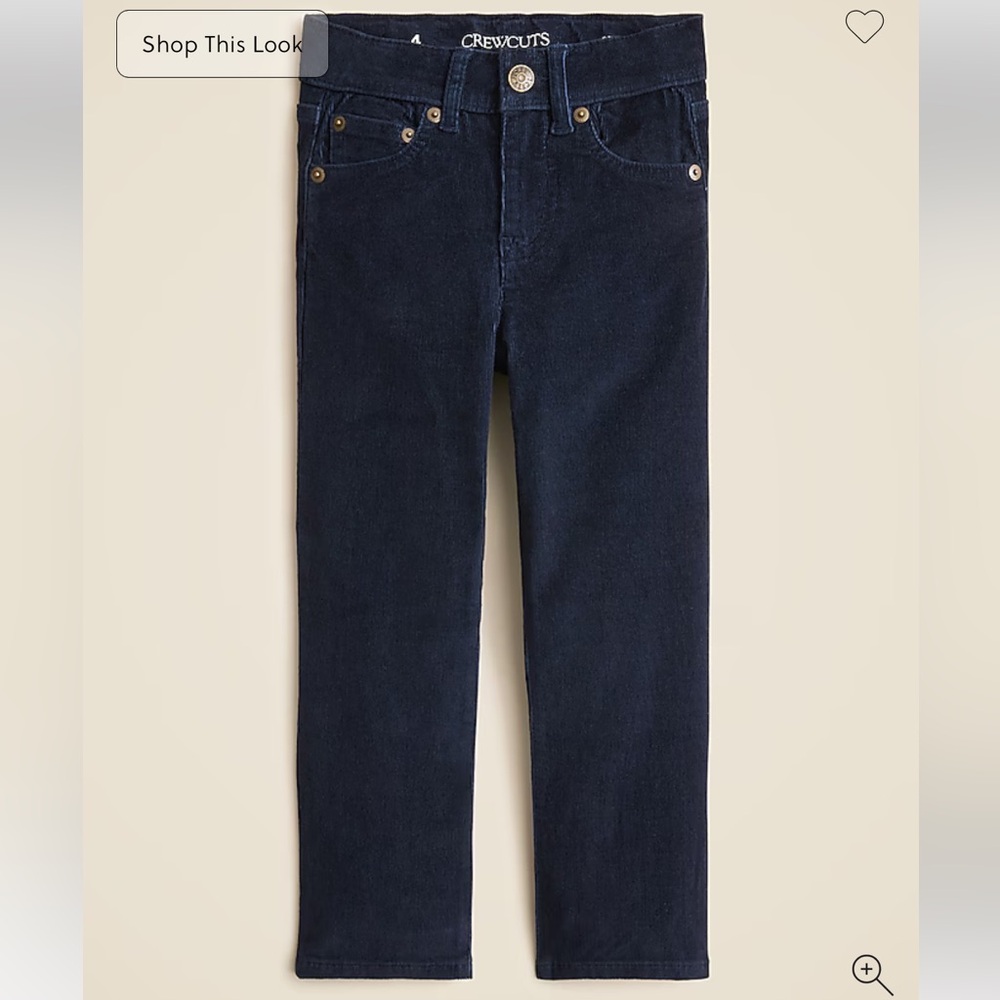 Crewcuts Kids Dark Blue Slim Corduroy Jean